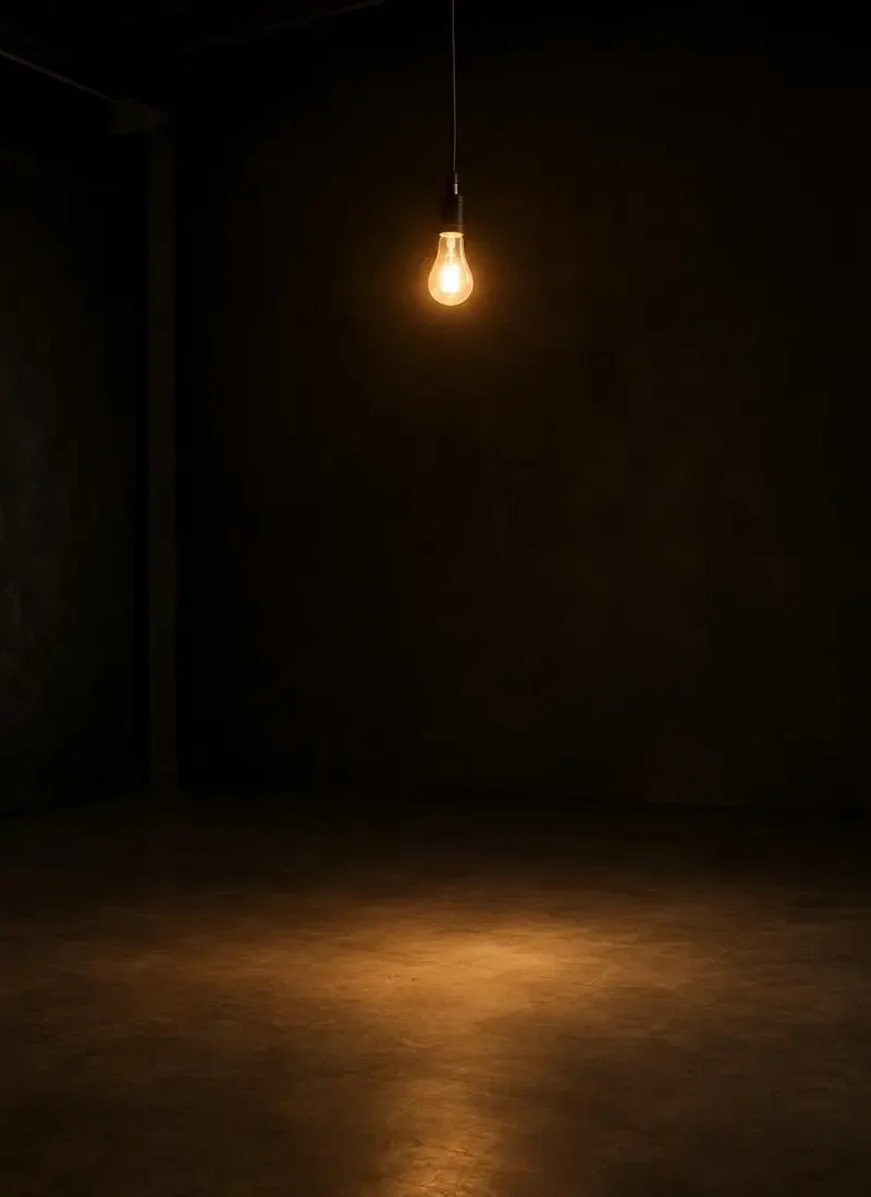 最后一颗灯泡（The Last Bulb）主视觉，实景光源，是让画面活起来的那一点暖。